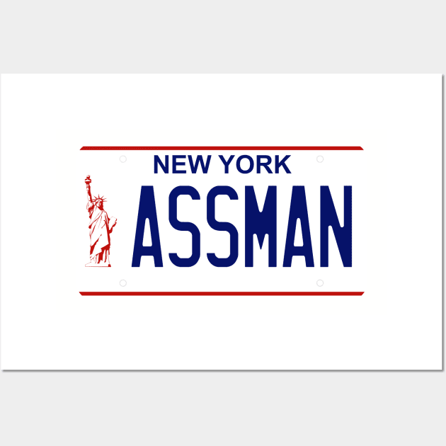 Assman New York License Plate Wall Art by fandemonium